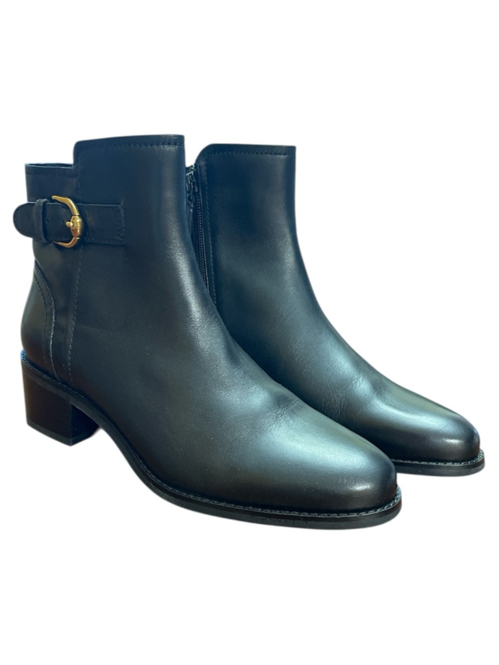 #18 Cole Haan Hanover Buckle Bootie Women's Black Boot 9.5 B